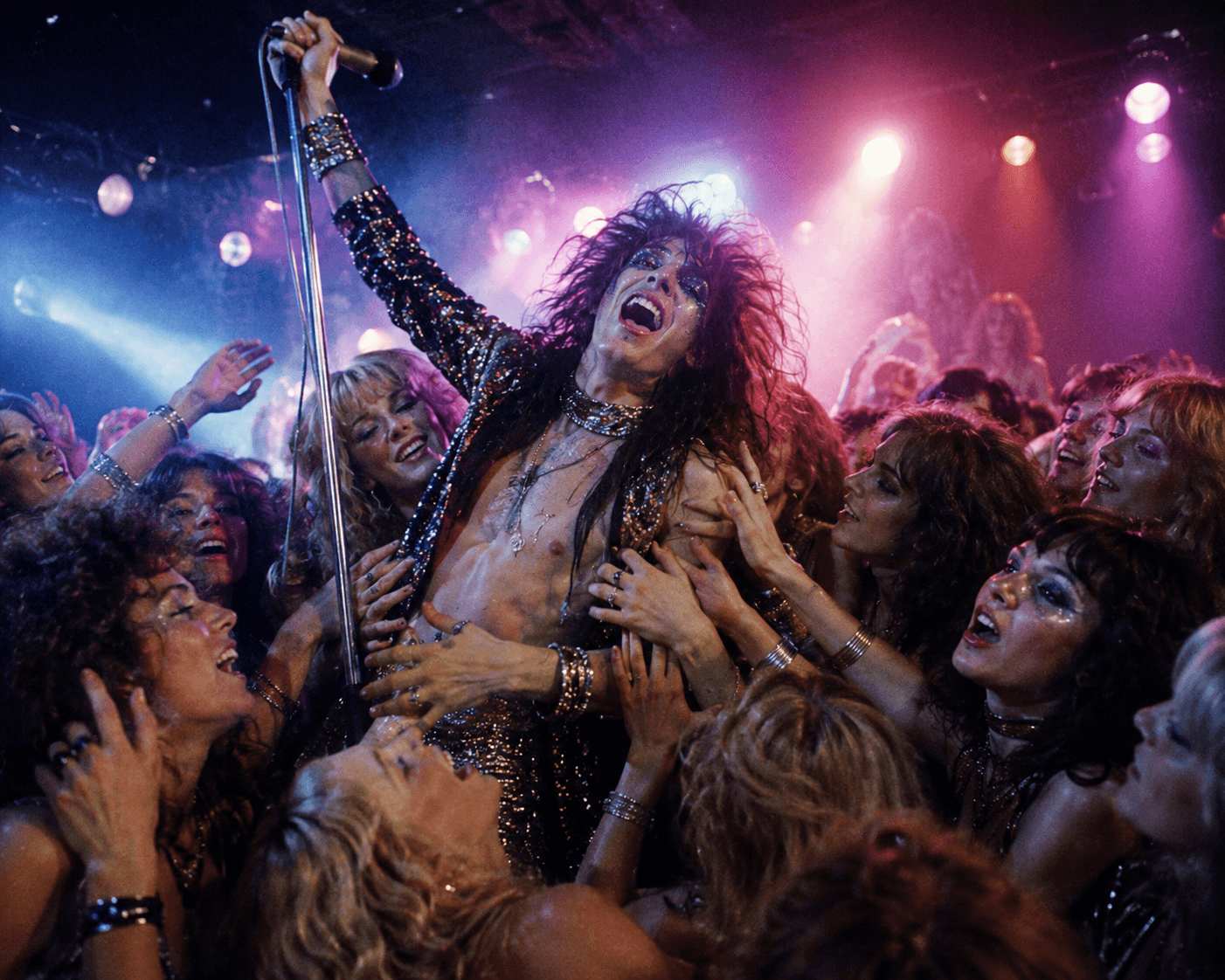 Un concierto de glam rock.