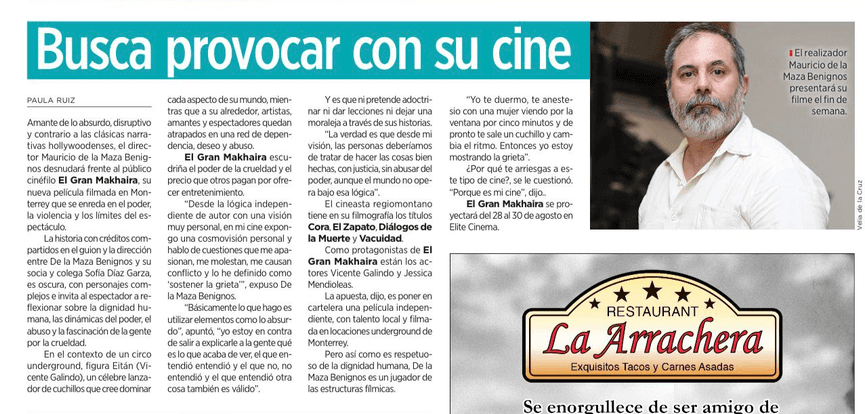 Reforma — Busca provocar con su cine