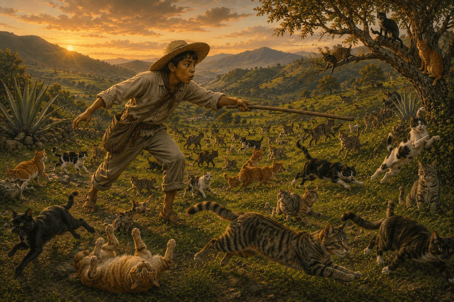Arrear gatos: la tarea imposible de dirigir a quienes, por naturaleza, no obedecen.